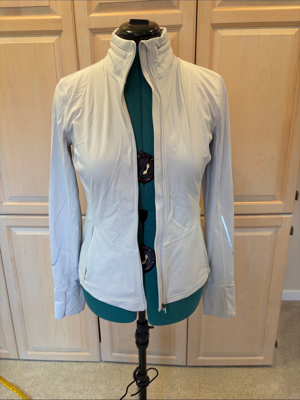 lululemon athletica Light Gray Active Zip Jacket